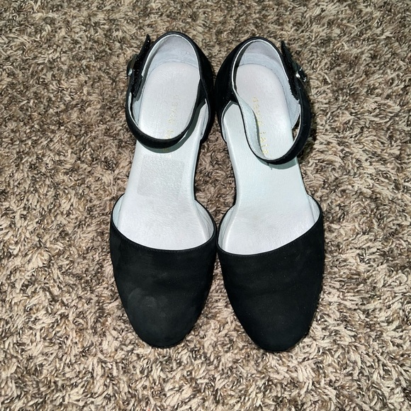 David Tate Black Velcro Strap Wedge Size 7 - Picture 3 of 8